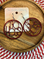 Round Go Hogs Earrings