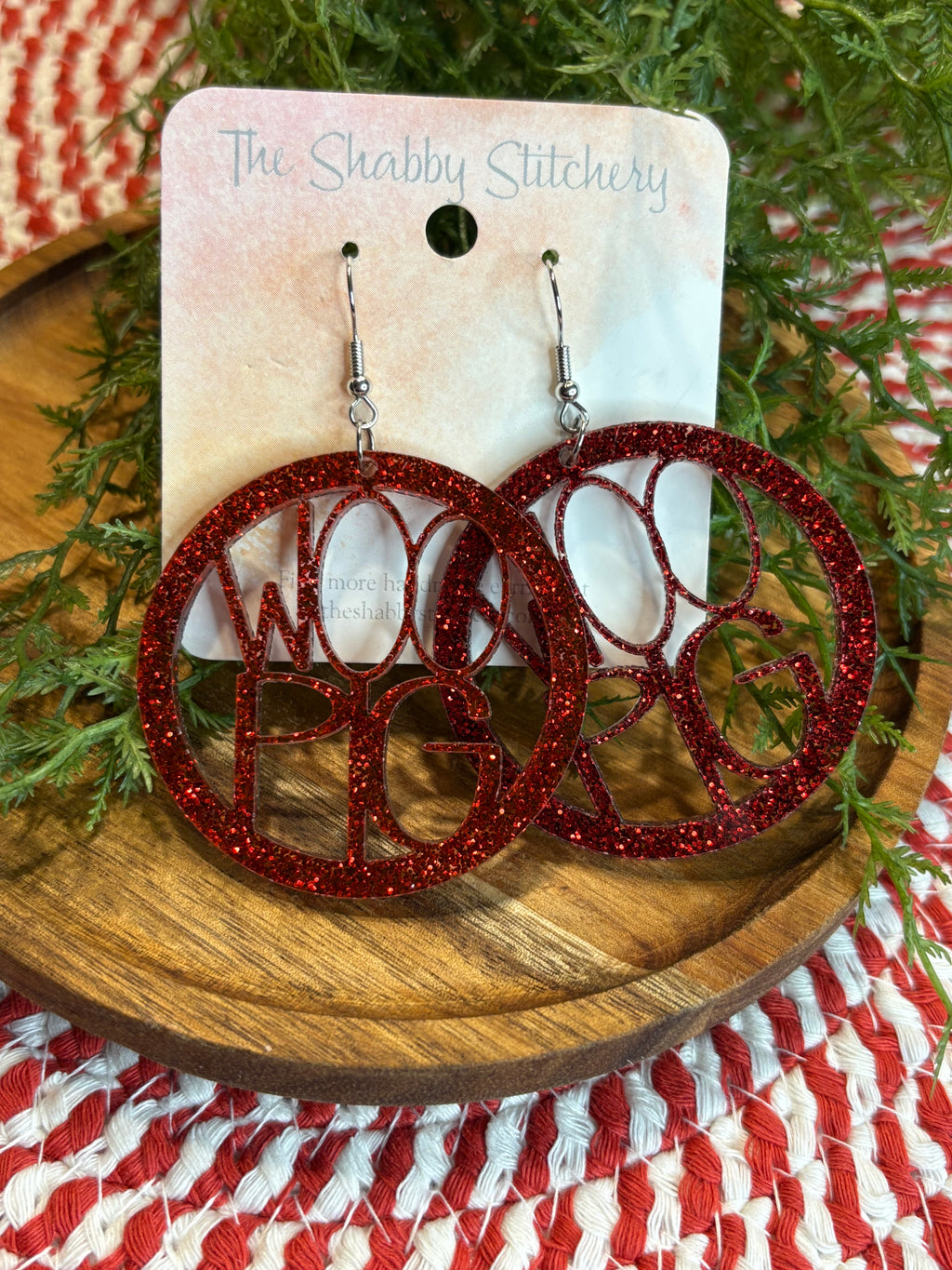 Round Woo Pig Earrings