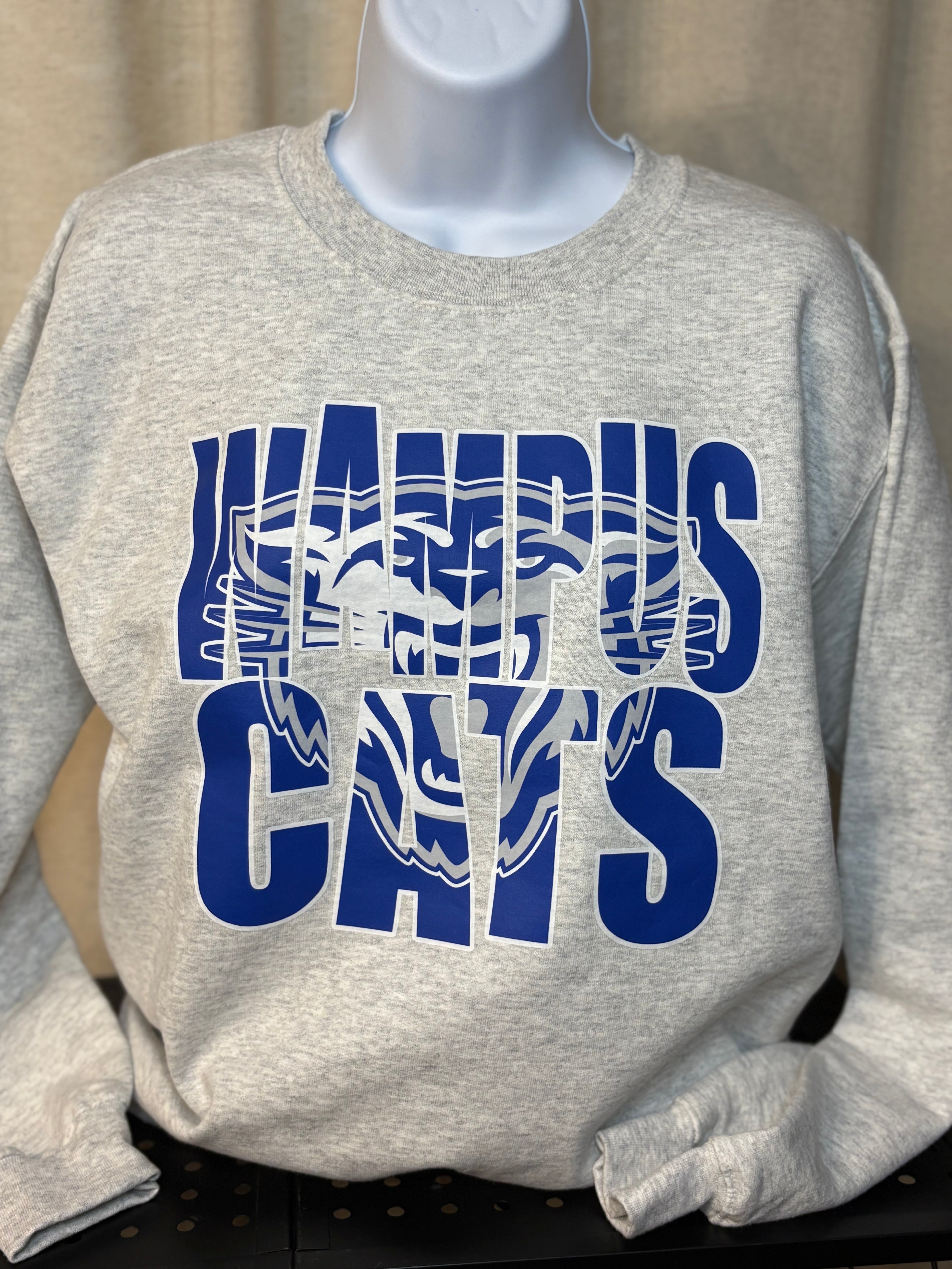 Light Gray Wampus Cats Sweat Shirt