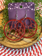 Round Go Hogs Earrings