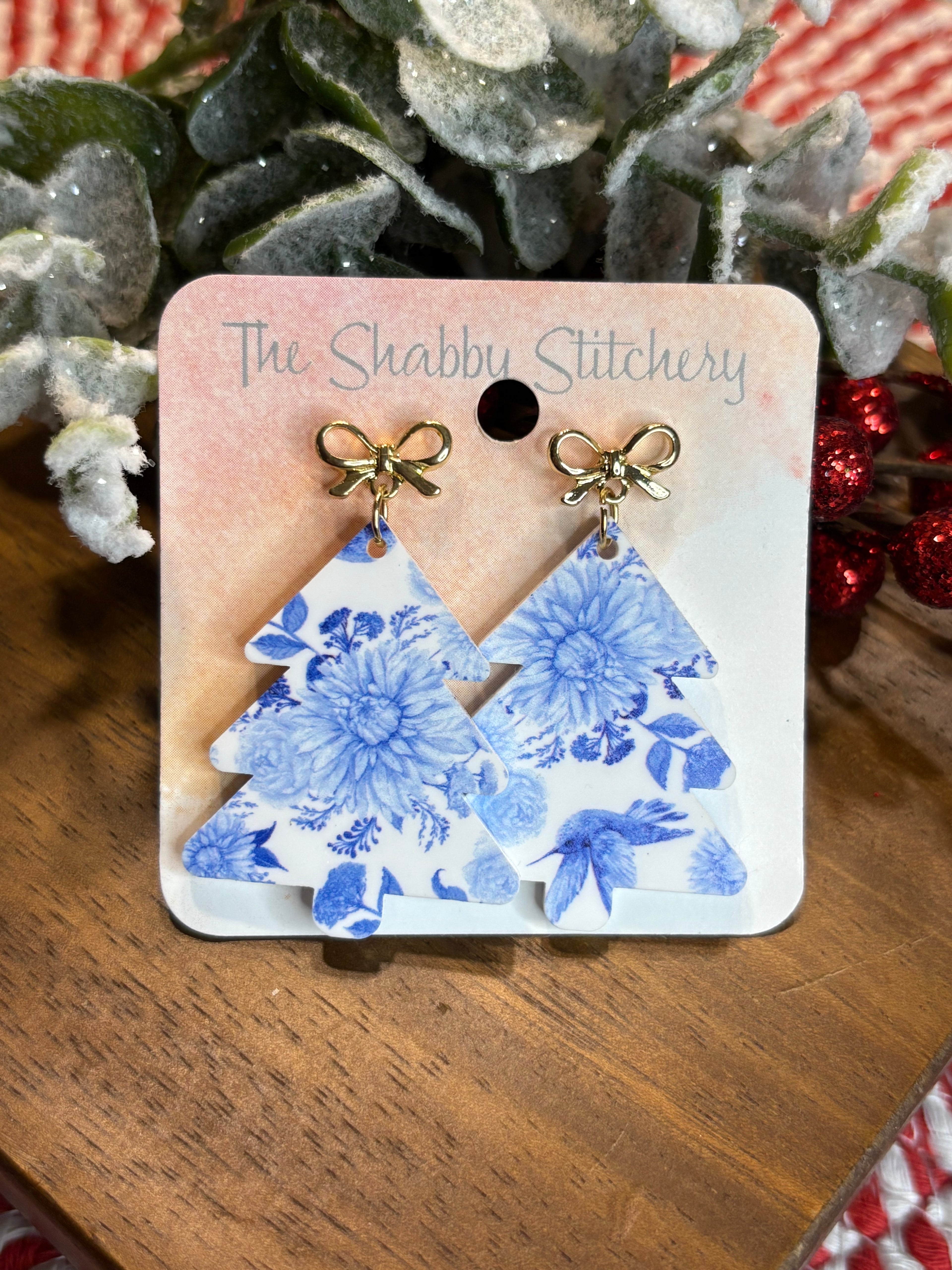 Chenoise Christmas Tree Earrings