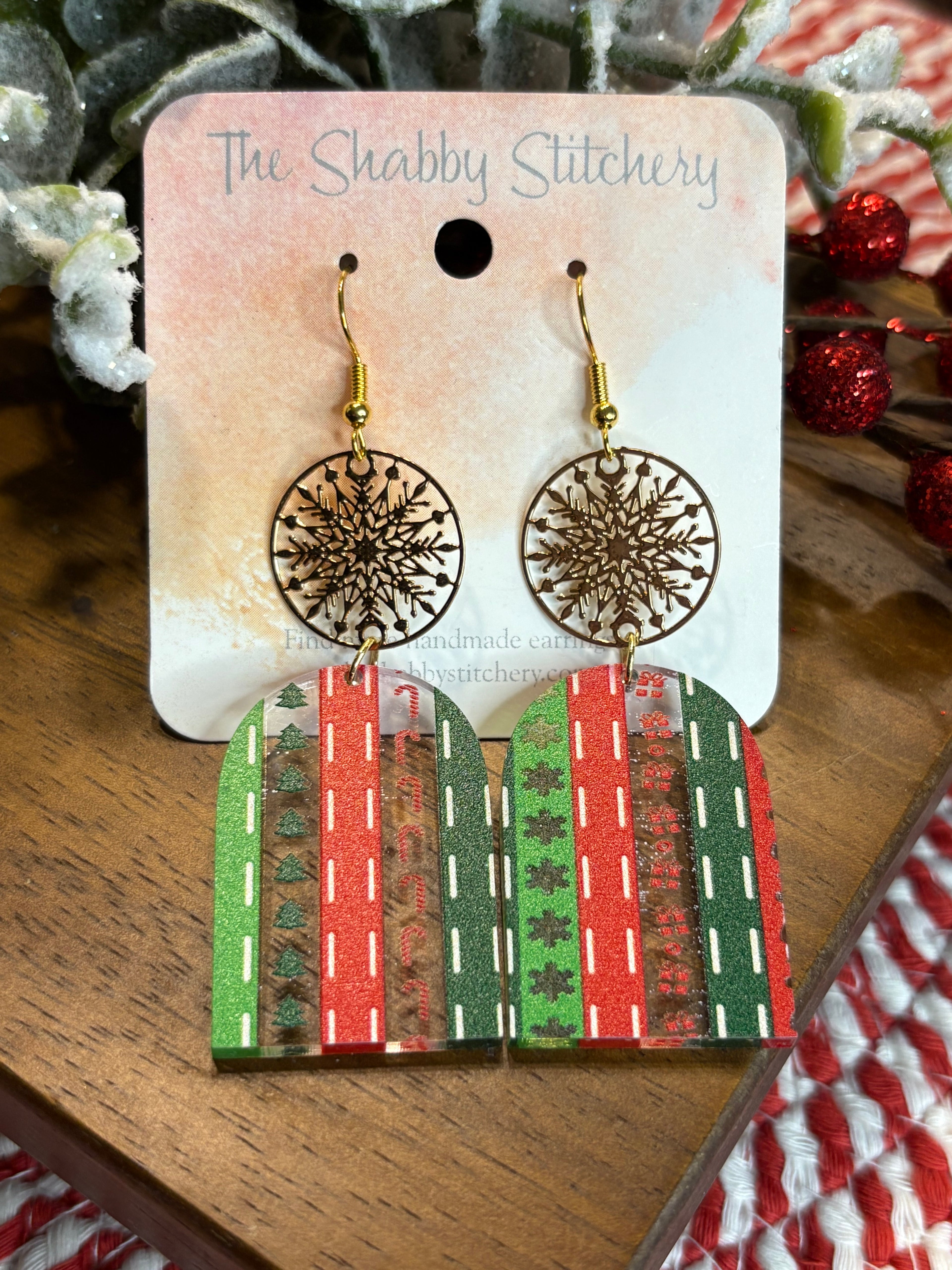 Christmas Patterned Earrings