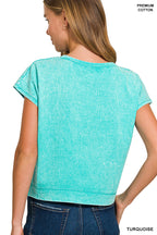 Turquoise Cap Sleeve Top and Short Set