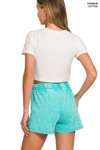 Turquoise Cap Sleeve Top and Short Set