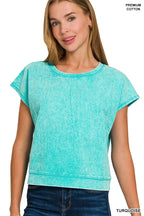 Turquoise Cap Sleeve Top and Short Set