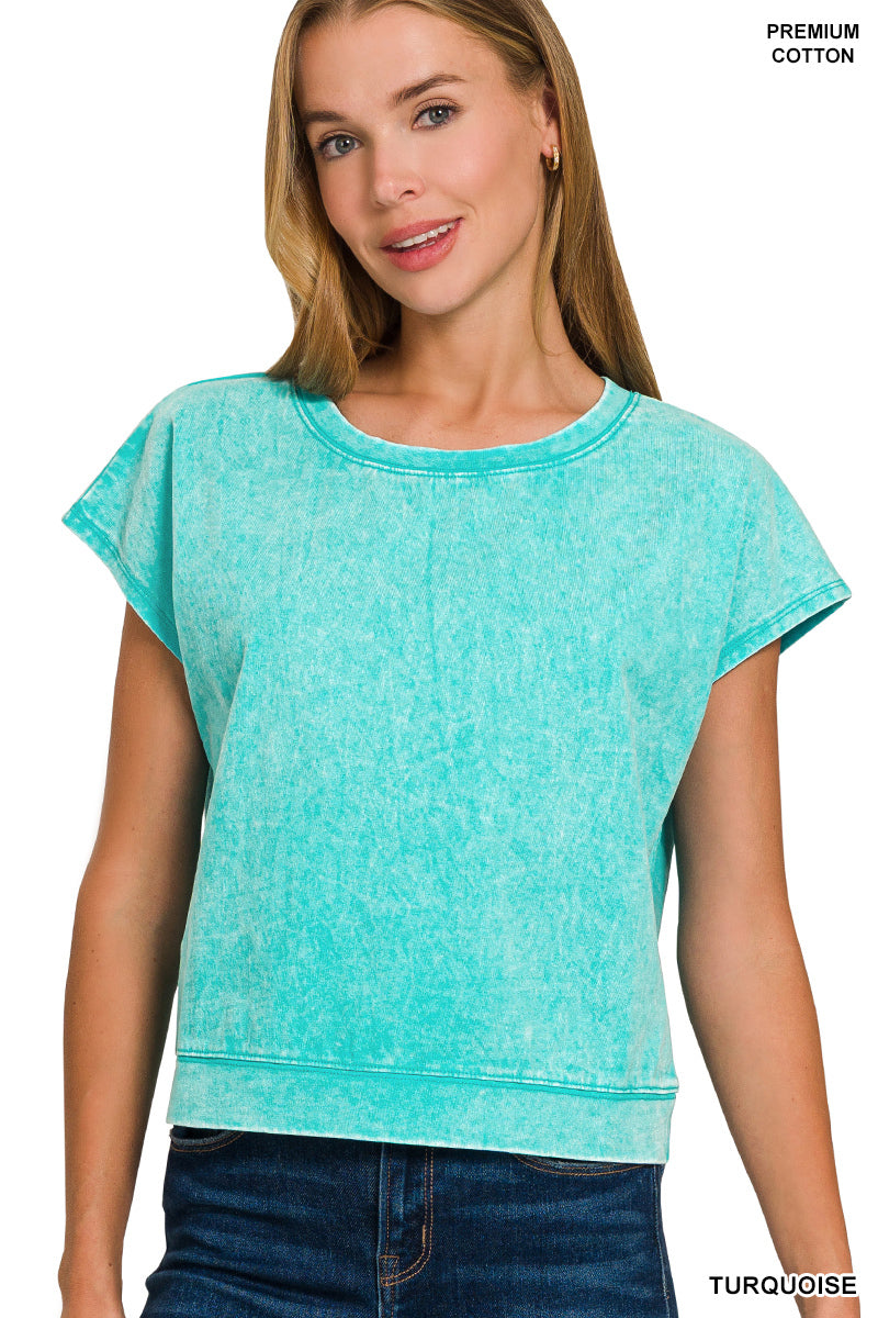 Turquoise Cap Sleeve Top and Short Set