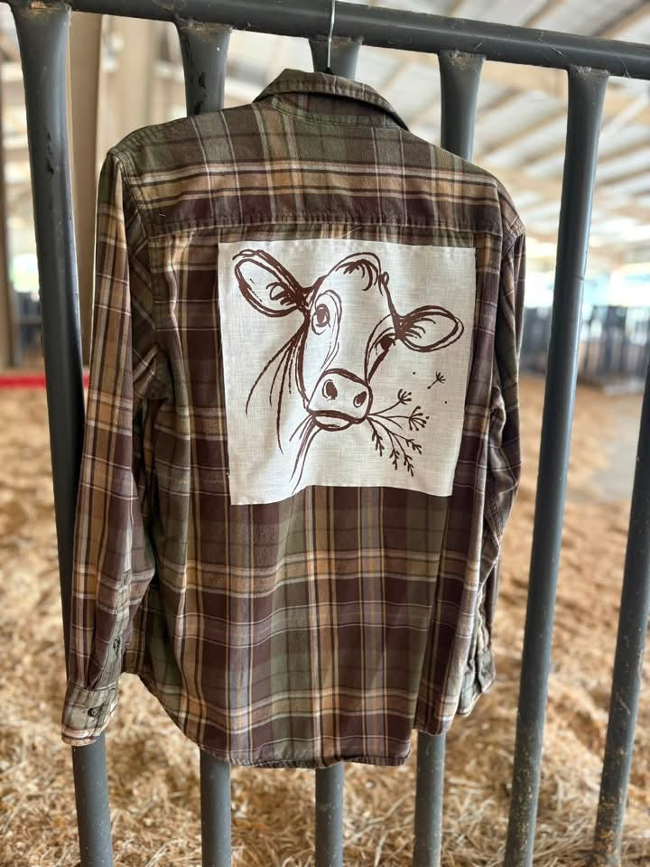 Upcycled Cow Flannel
