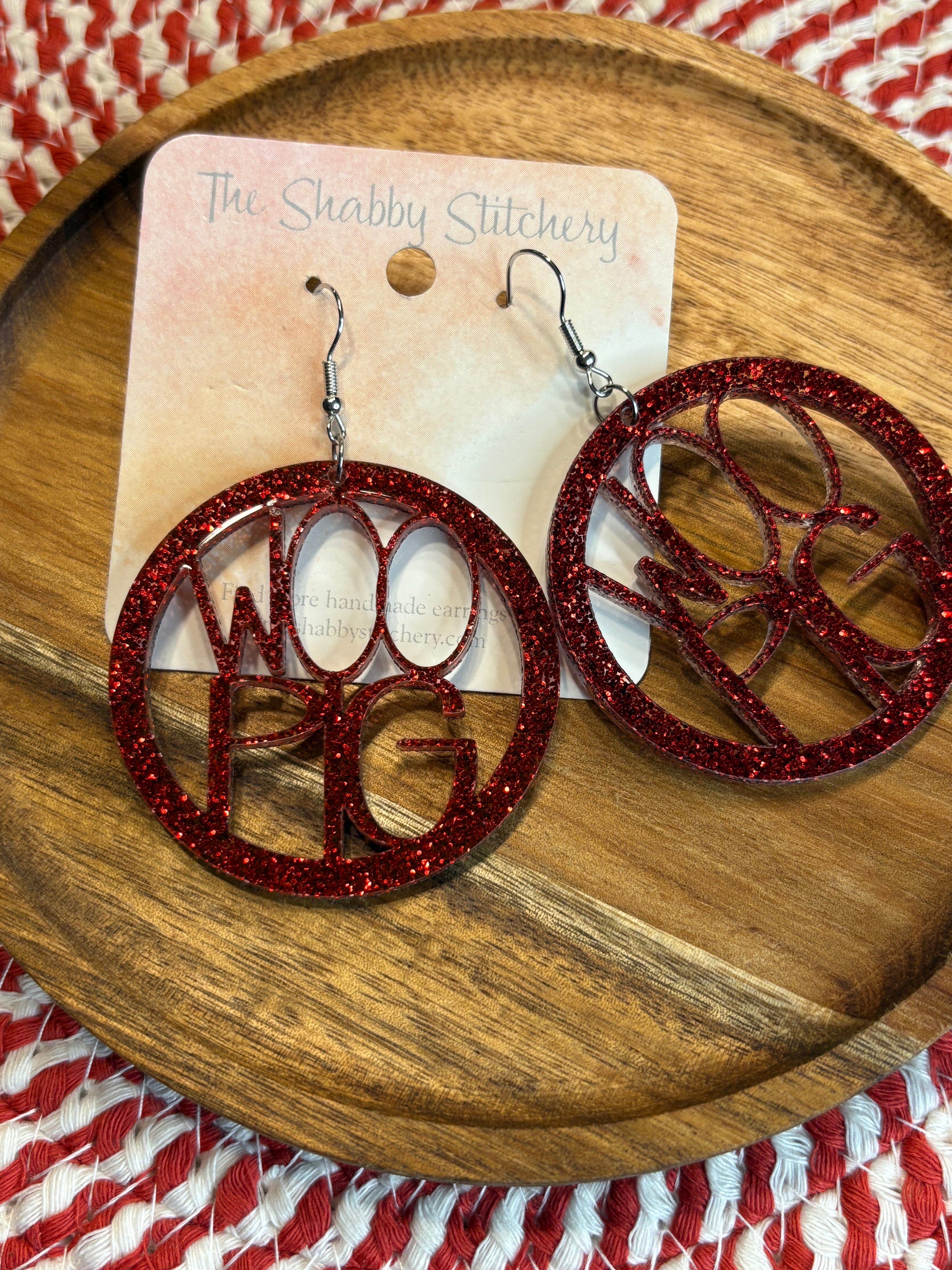 Round Woo Pig Earrings