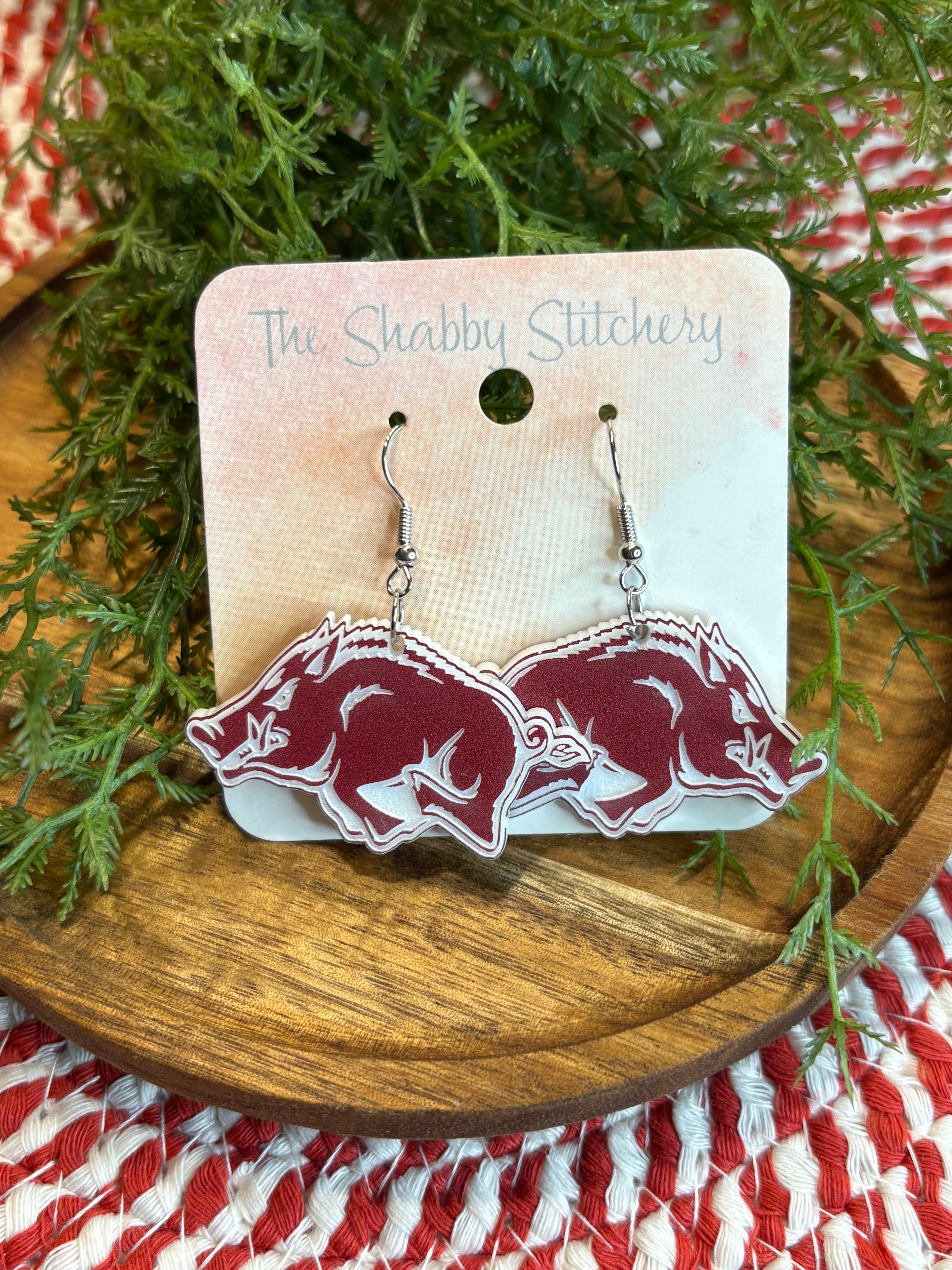 Running Razorback Earring