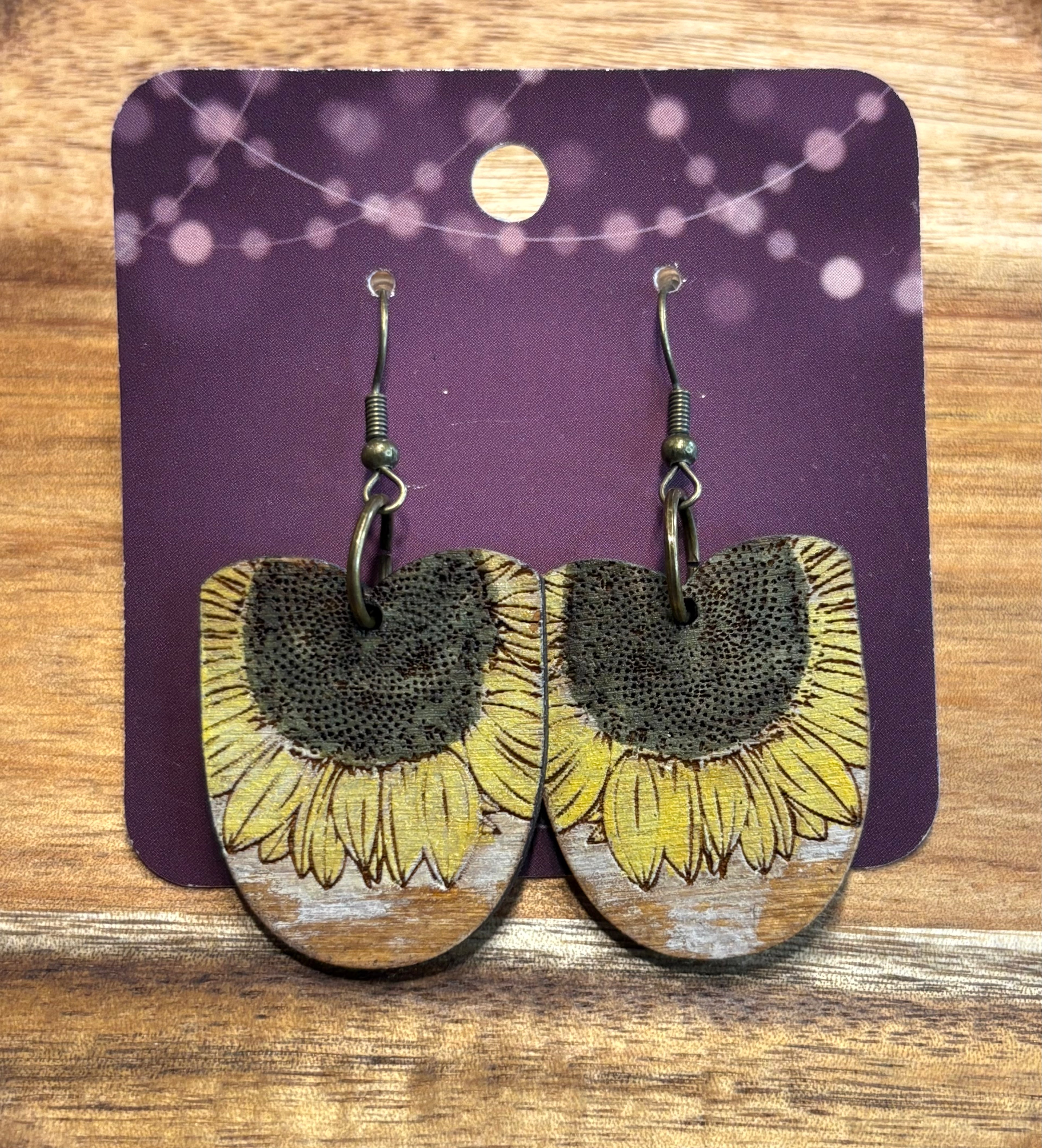 Sunflower Reversed Arch Earrings