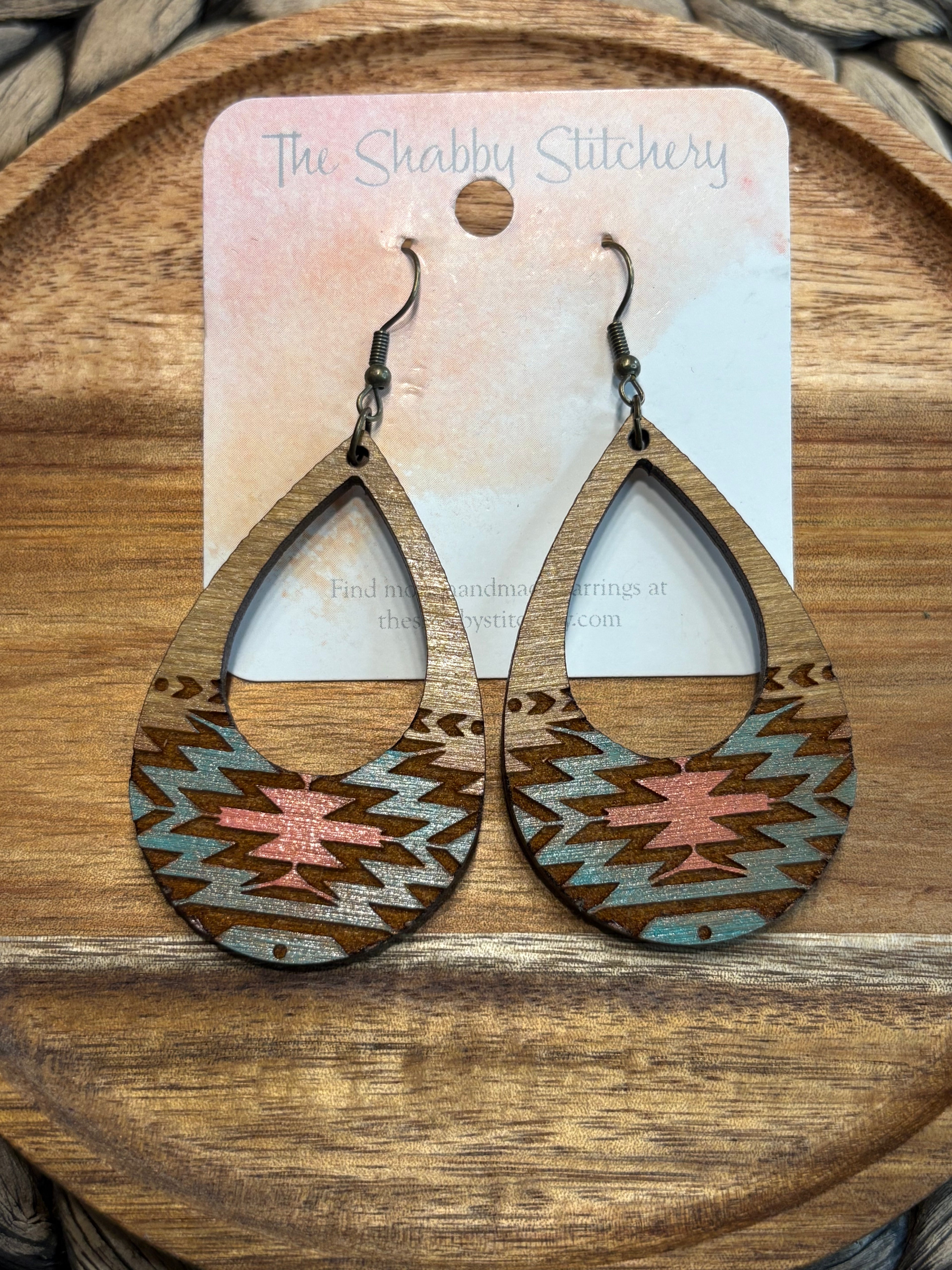 Tribal Open Teardrop Earrings