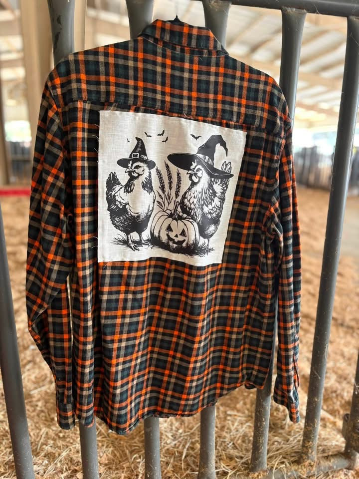 Upcycled Halloween Flannel