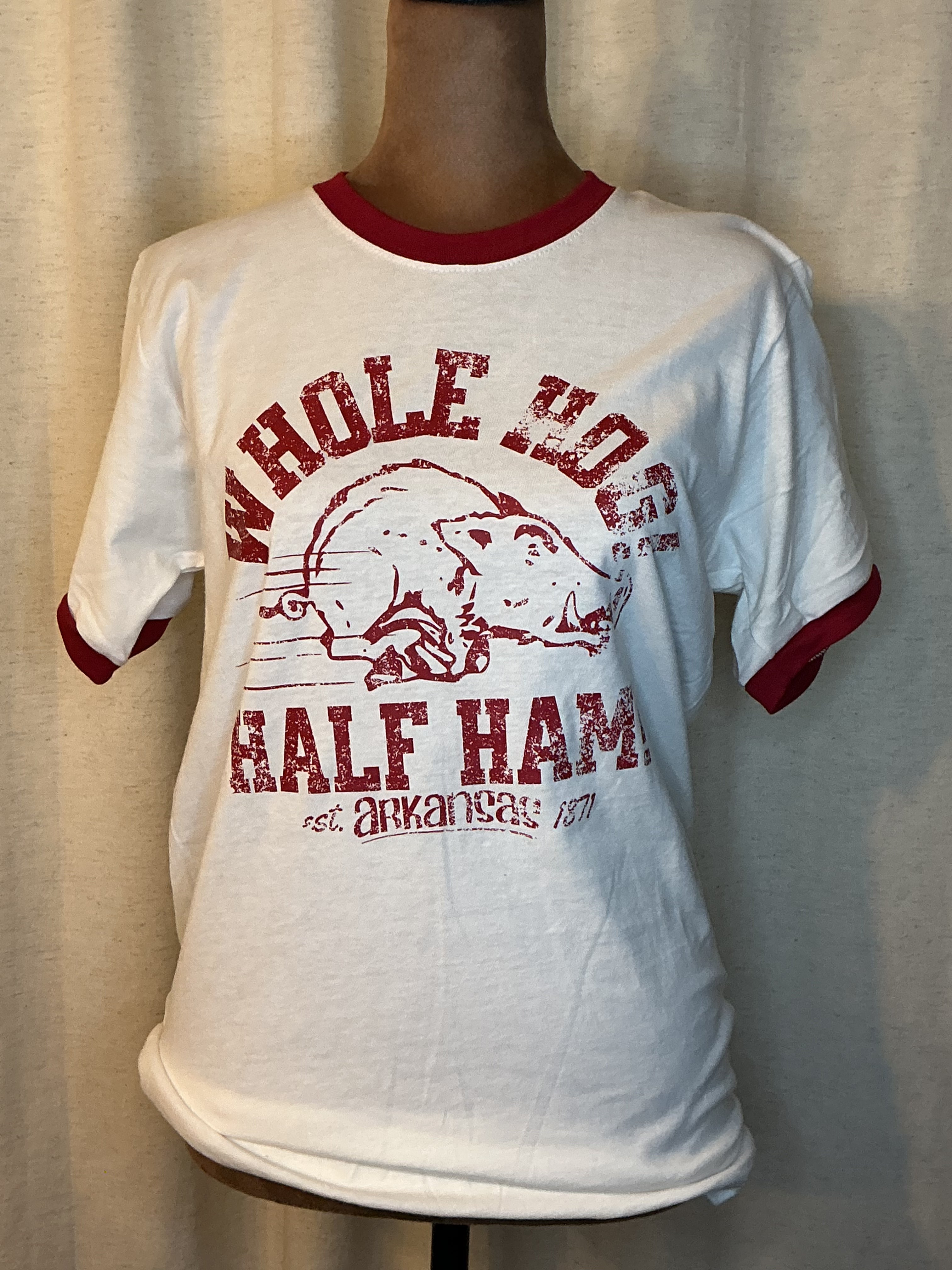 Whole Hog Half Ham Ringer Tee