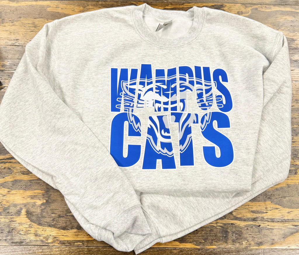Light Gray Wampus Cats Sweat Shirt