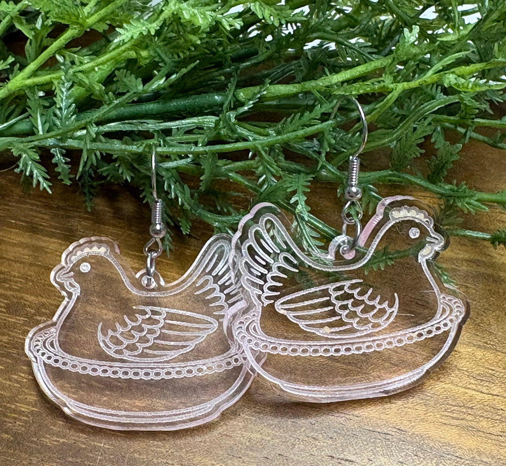 Hen on Nest Earrings