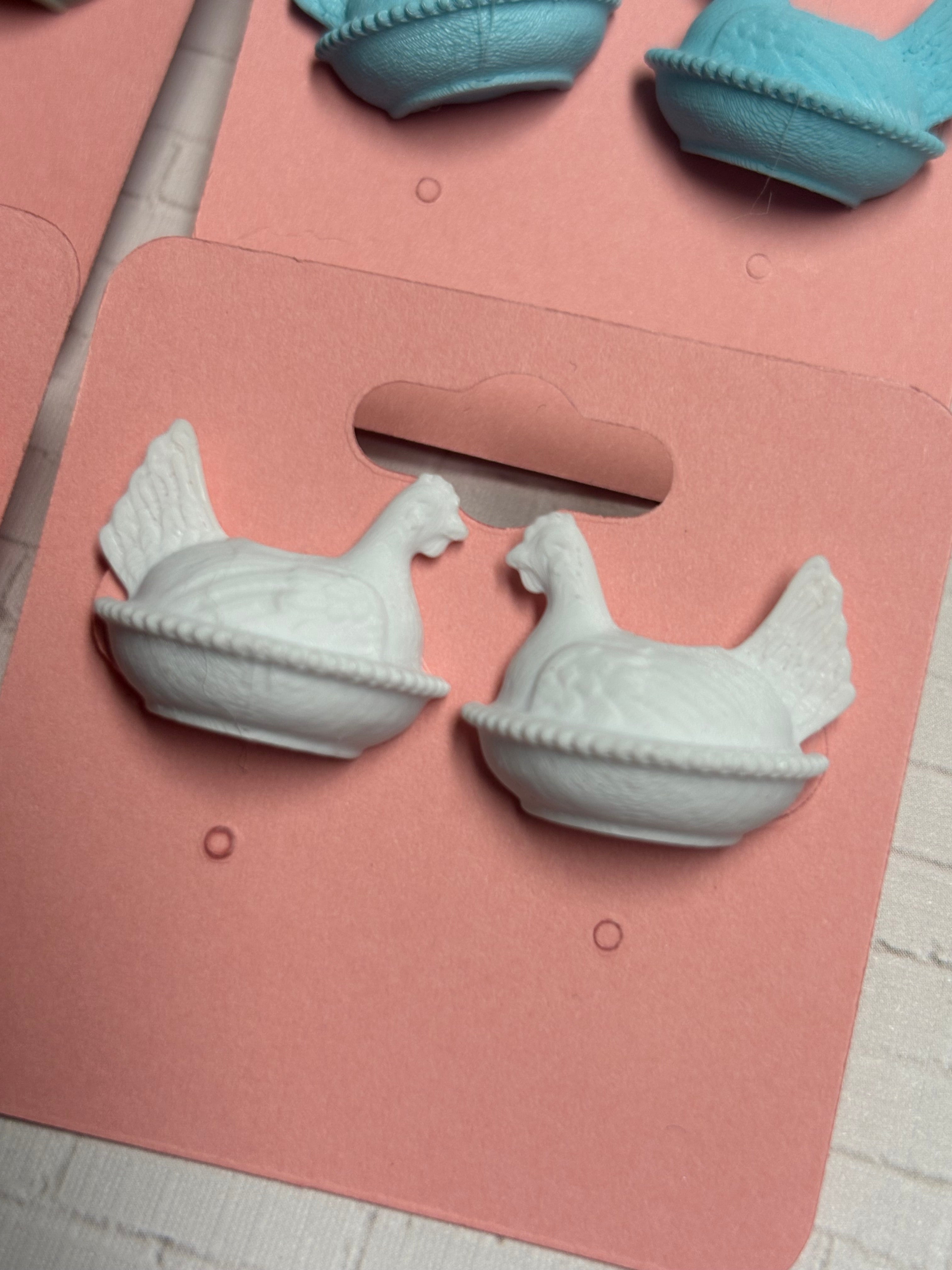 Hen on a Nest Stud Earrings