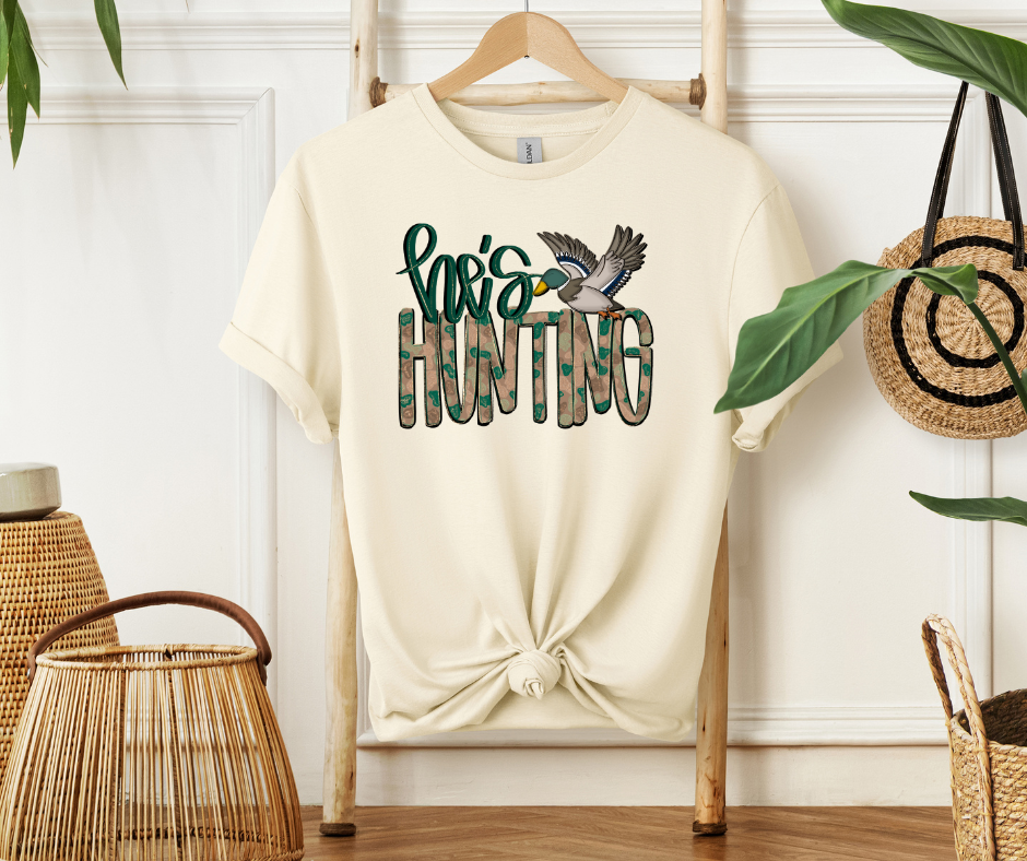 He's Hunting Tshirt (Duck)